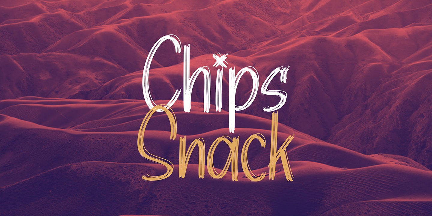 Пример шрифта Chips Snack #1
